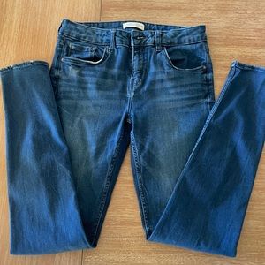 Zara jeans with slight distressing